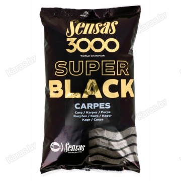 Прикормка Sensas 3000 Super Black Carp 1 кг (Карп)